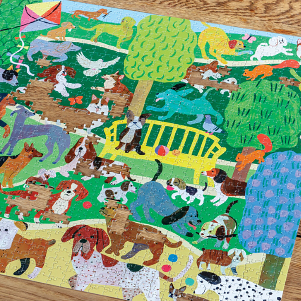 Eeboo Puslespil - 1000 Brikker - Hunde I Parken
