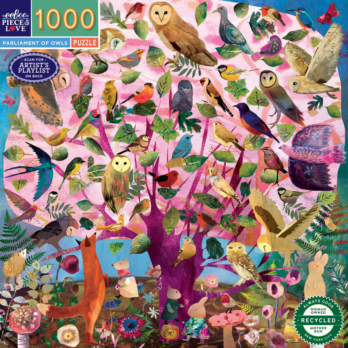 Eeboo Puslespil - 1000 Brikker - Parliament Of Owls