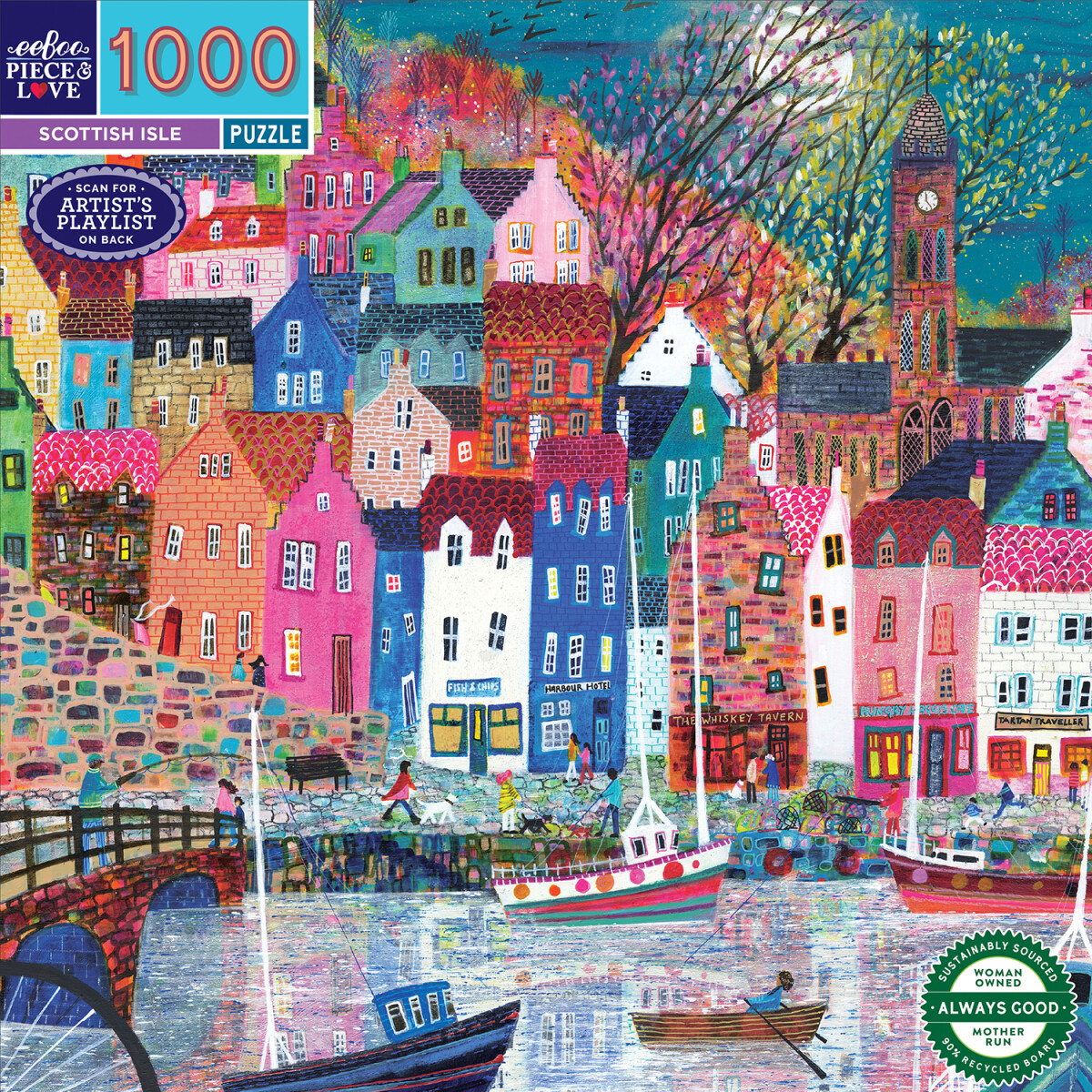 Eeboo - Scottish Isle - 1000 Brikker - Puslespil