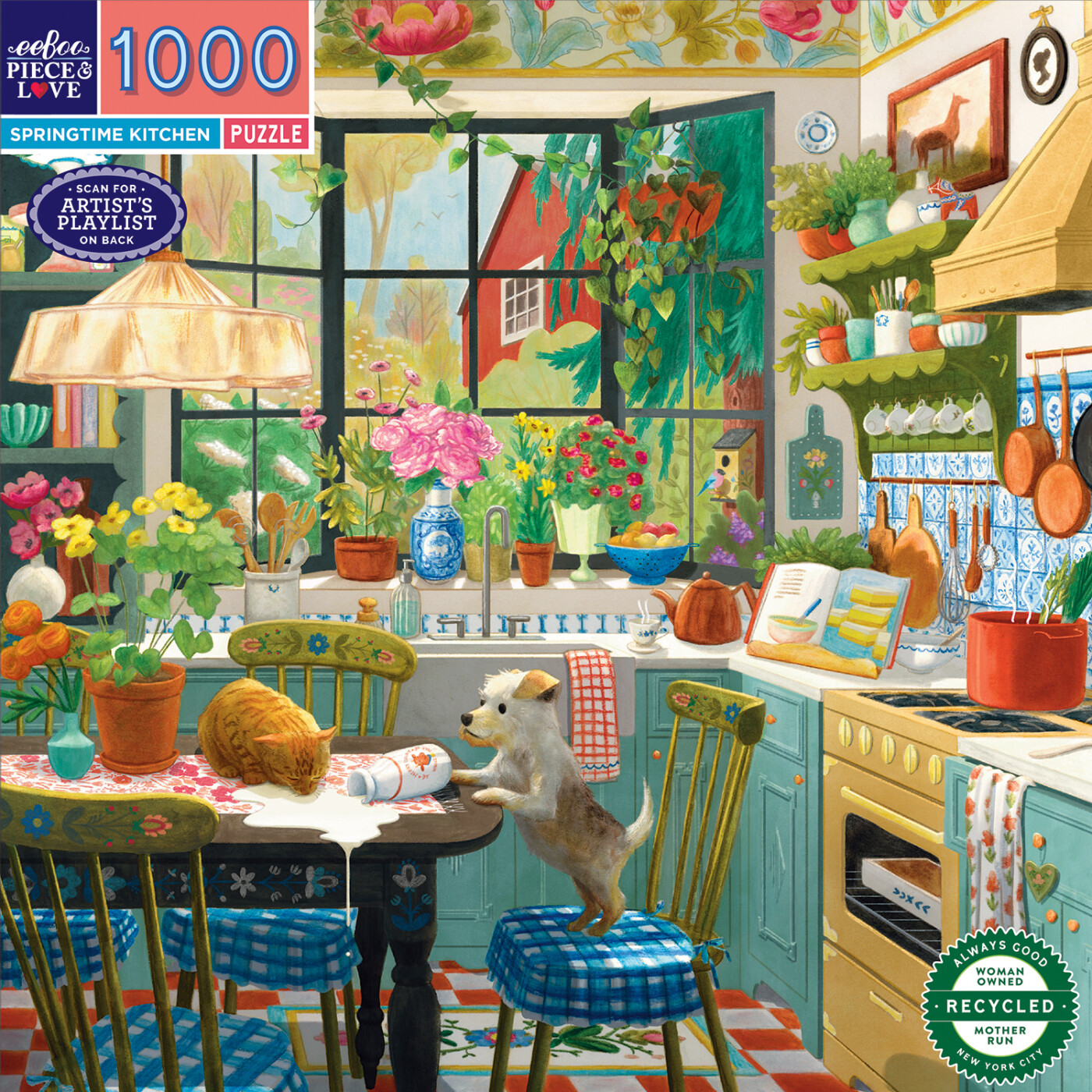 Eeboo Puslespil - Springtime Kitchen - 1000 Brikker