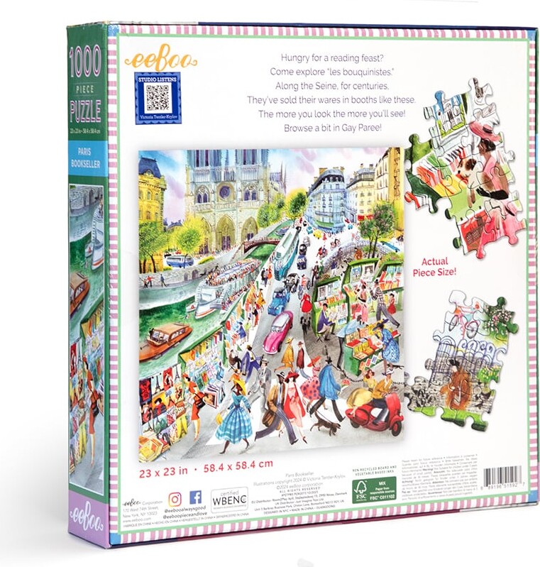 Eeboo Puslespil - 1000 Brikker - Paris