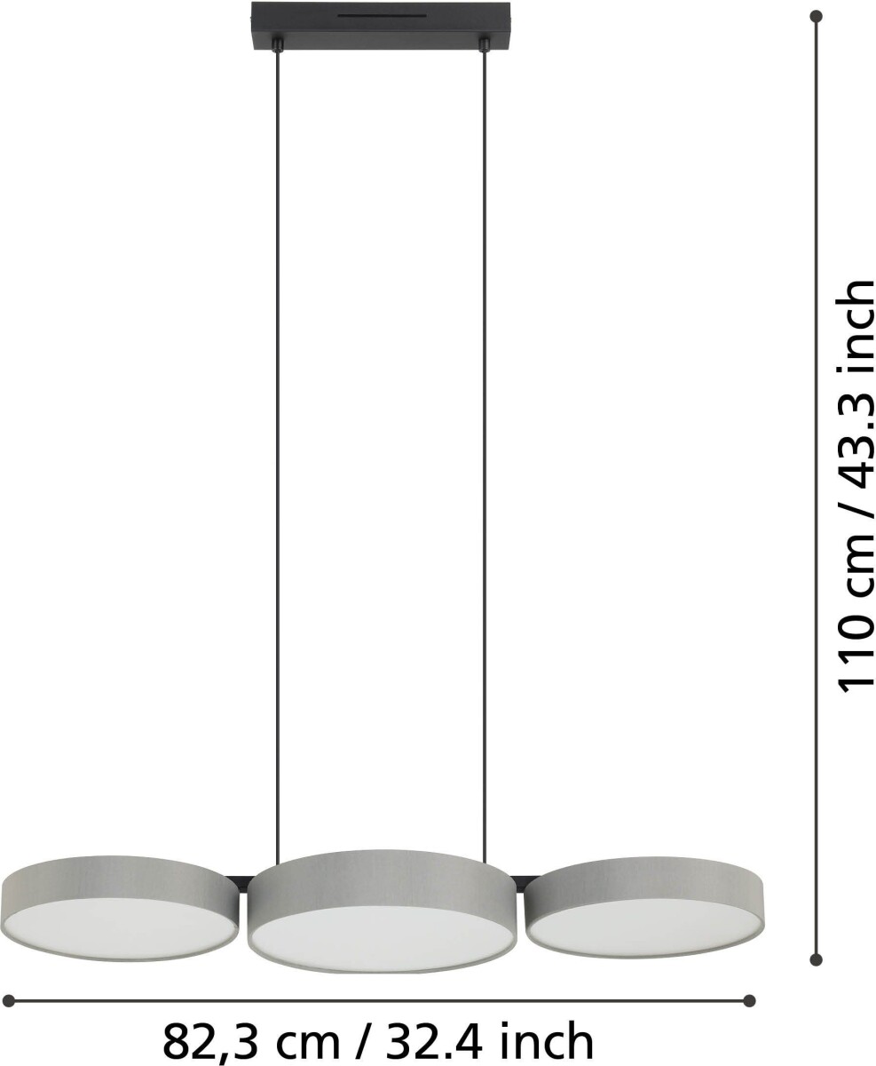 Eglo - Barbano-Z - Langbordspendel - Grå - Rgb Tw Zigbee Bt