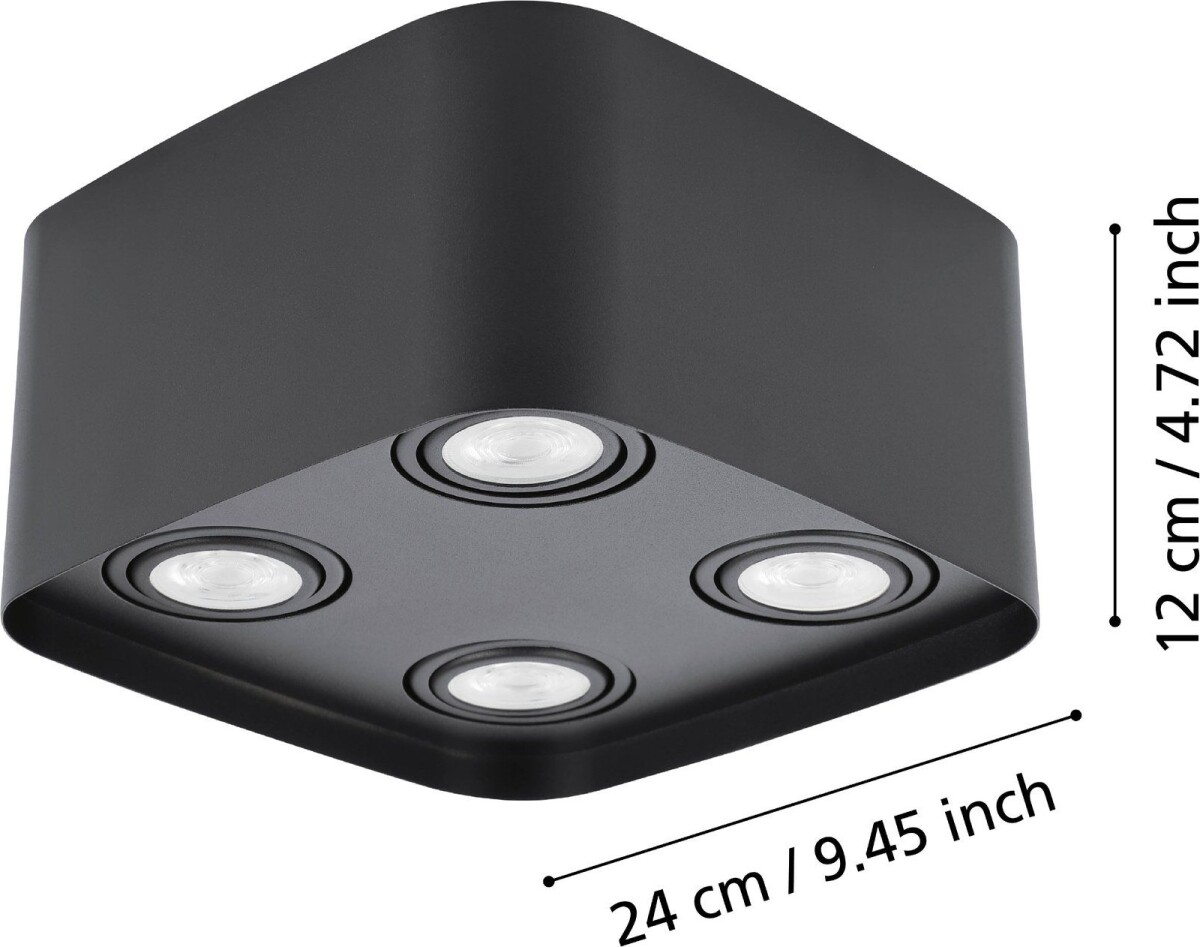 Eglo - Caminales-Z - Loftlampe - Sort - 24X24 - Rgb Tw Zigbee Bt