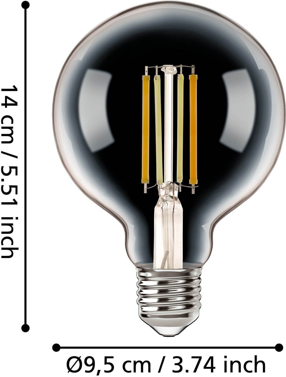 Eglo - G95 - E27 Led Pære - Klar - Dæmpbar - Tw Zigbee Bt
