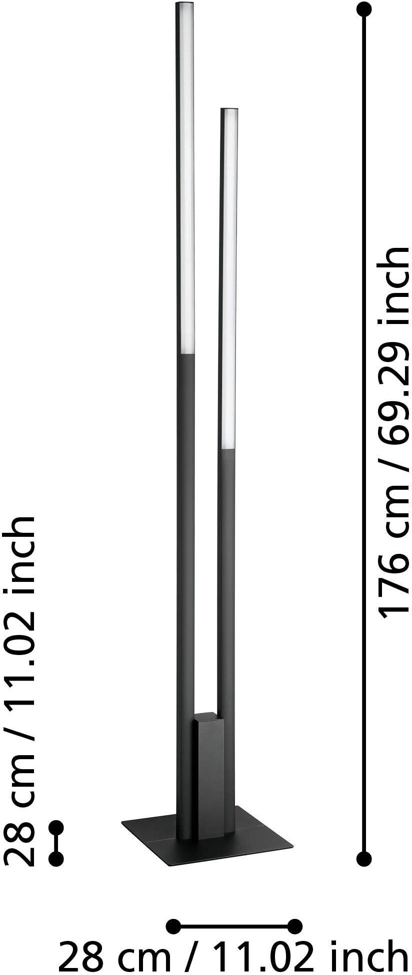 Eglo - Fraioli-Z - Gulvlampe - Sort - Rgb Tw Zigbee Bt