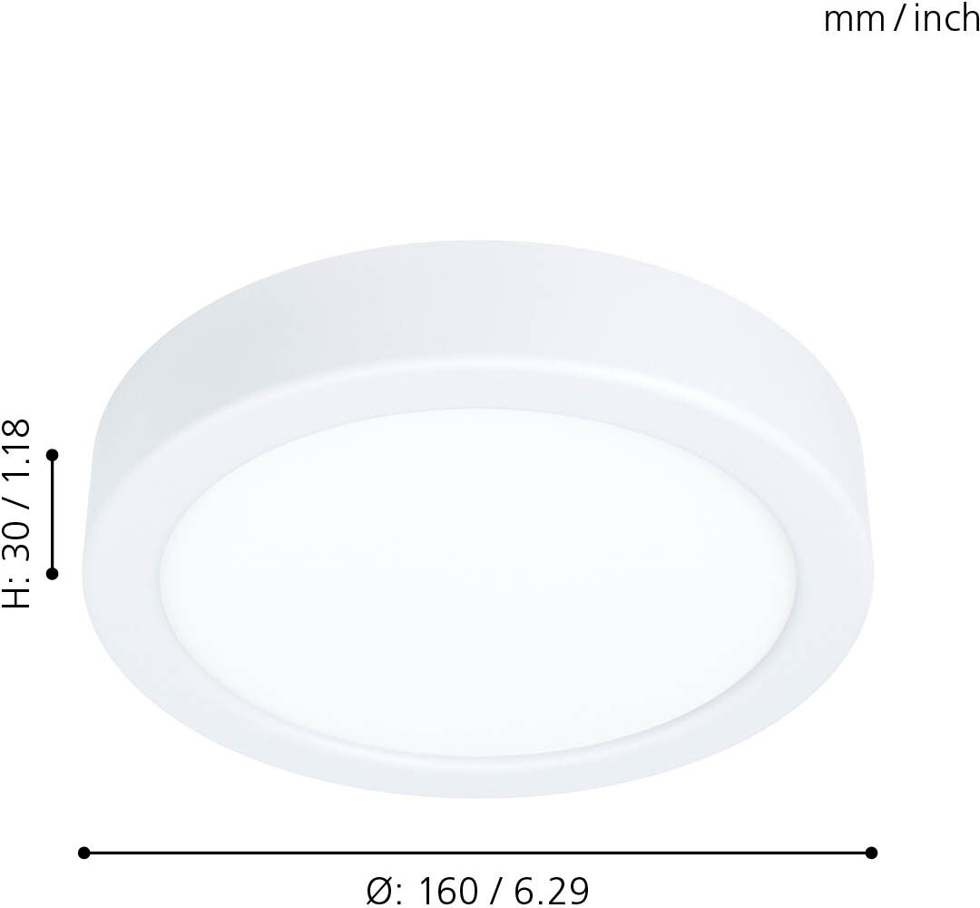 Eglo Fueva 5 Loftlampe - Hvid - 160Mm