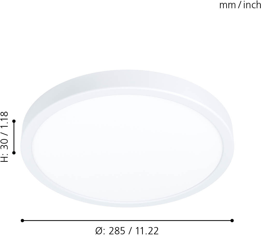 Eglo - Fueva 5 - Plafond Lampe - Hvid - 28 5 Cm - Led