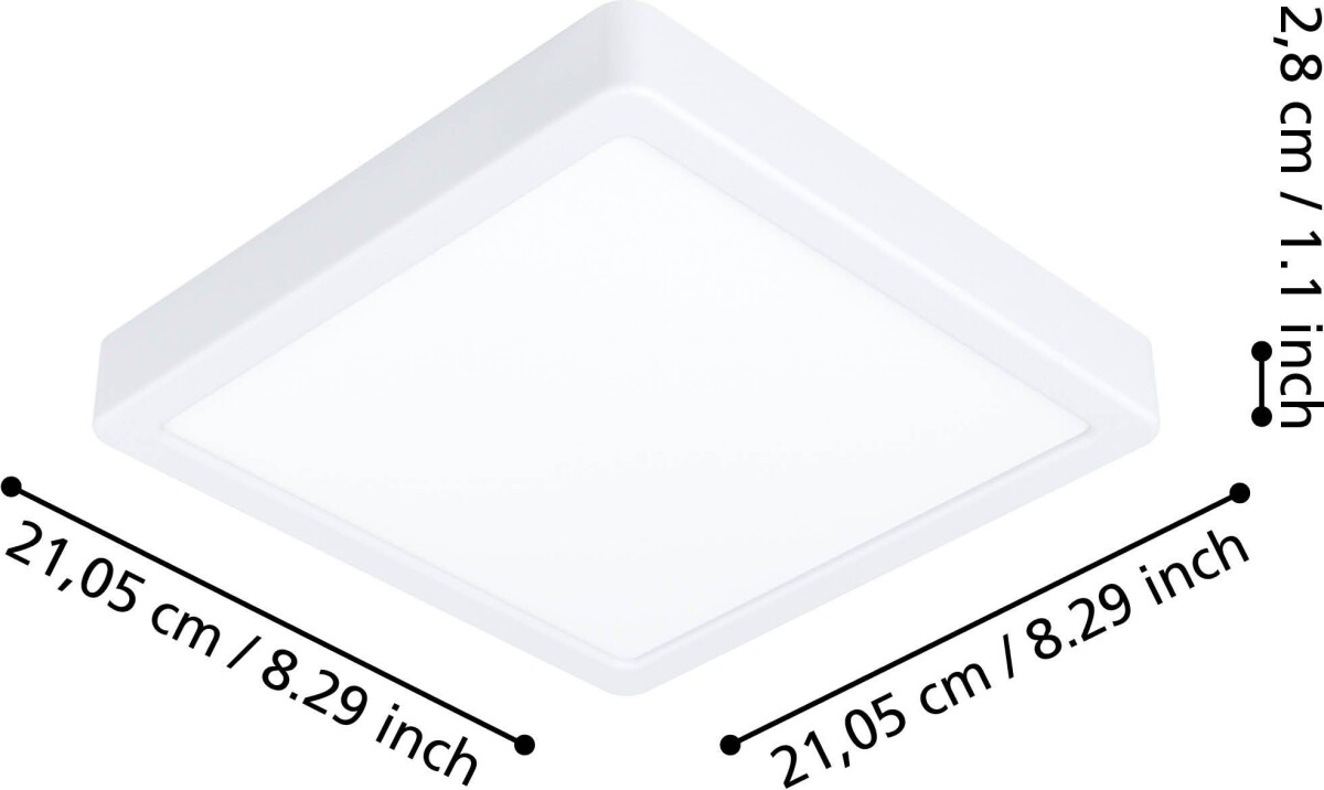 Eglo - Fueva-Z - Plafond Lampe - Hvid 21X21 Cm - Tw Zigbee Bt