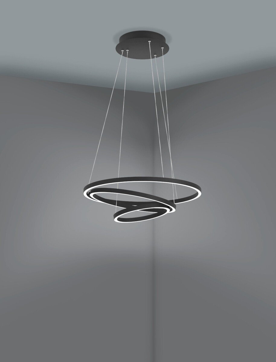 Eglo - Lobinero-Z - Pendel Lampe - Sort - Ø 57 Cm - Tw Zigbee Bt