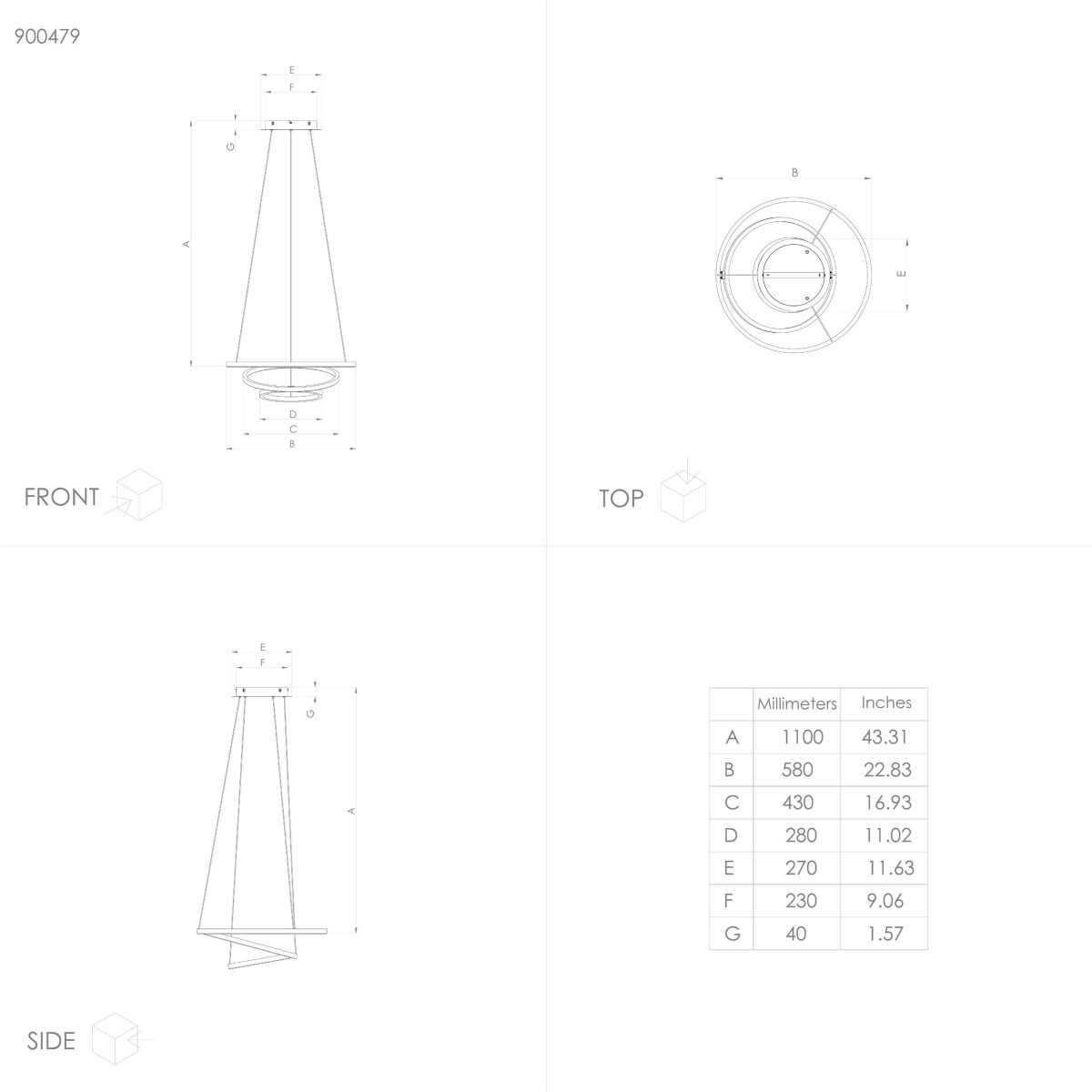 Eglo - Lobinero-Z - Pendel Lampe - Sort - Ø 57 Cm - Tw Zigbee Bt
