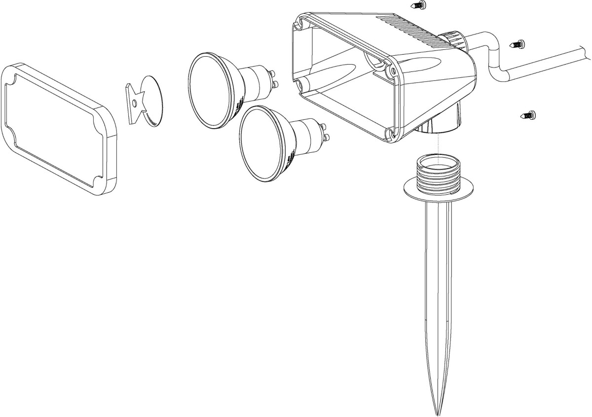 Eglo - Nema 1 - Udendørs Spotlys Med Spyd - Sort