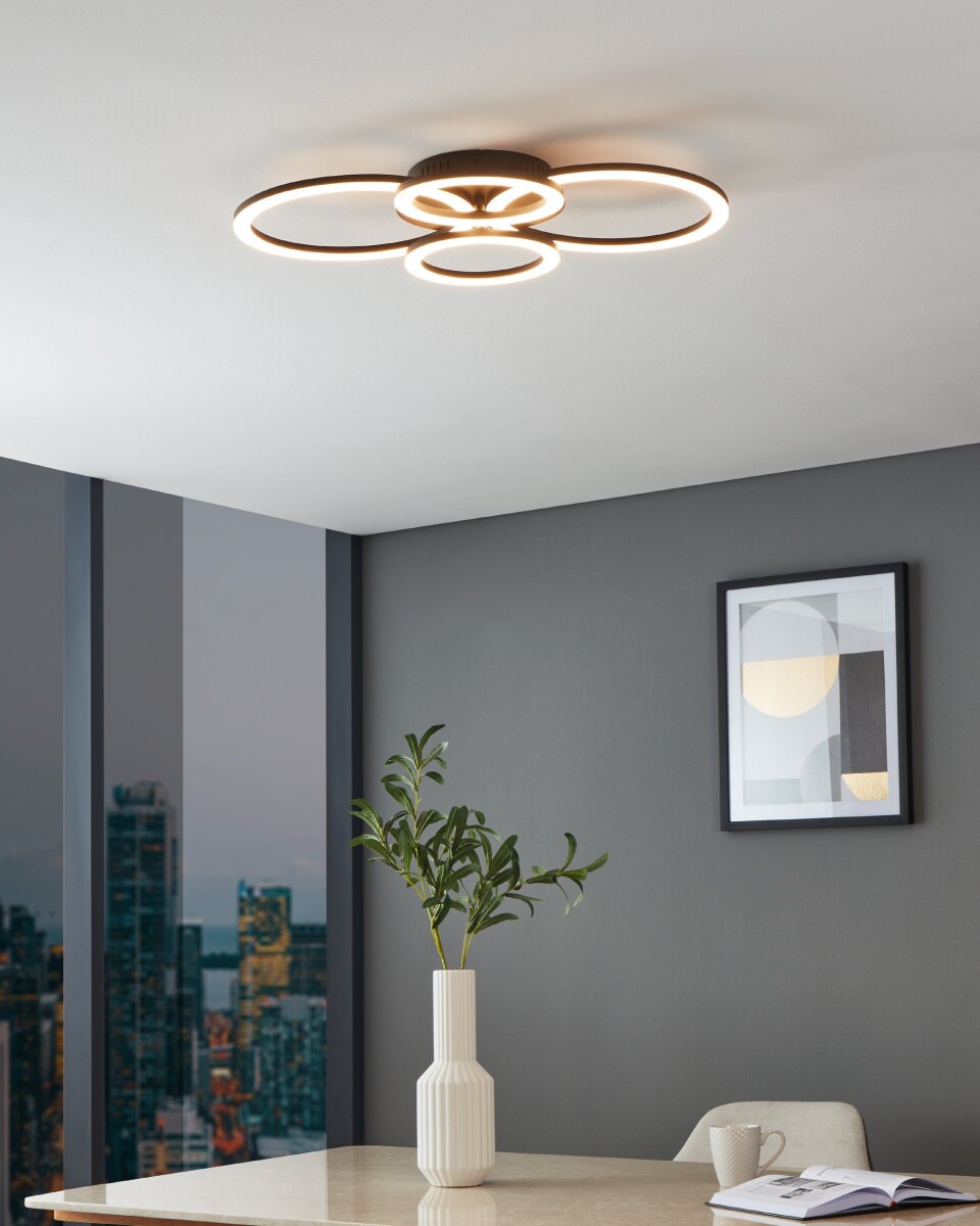 Eglo - Paranday-Z - Loftlampe - Cirkler Sort - 61 5X45 Cm - Tw Zigbee Bt