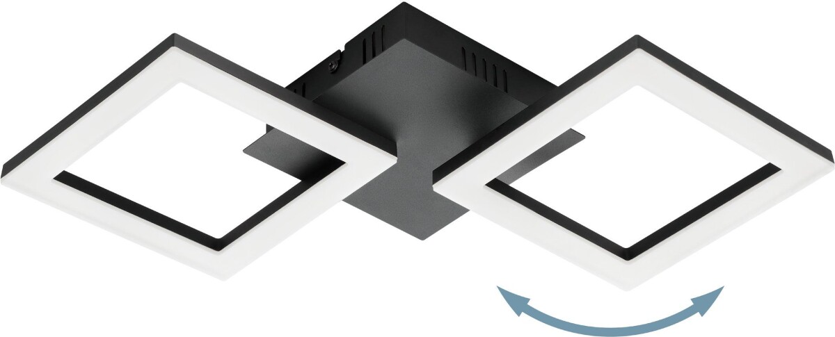 Eglo - Paranday-Z - Loftlampe - Firkanter Sort - 477X22 5 Cm - Tw Zigbee Bt