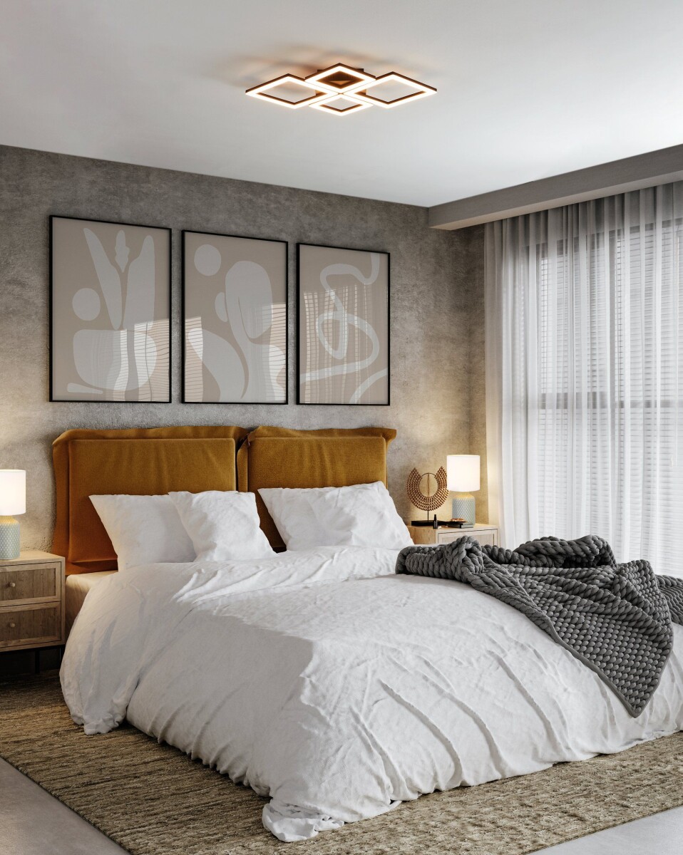 Eglo - Paranday-Z - Loftlampe - Firkanter Sort - 47X43 Cm - Tw Zigbee Bt