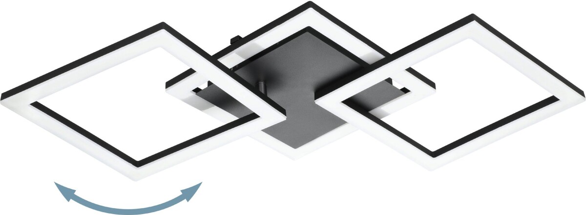 Eglo - Paranday-Z - Loftlampe - Firkanter Sort - 65X31 Cm - Tw Zigbee Bt