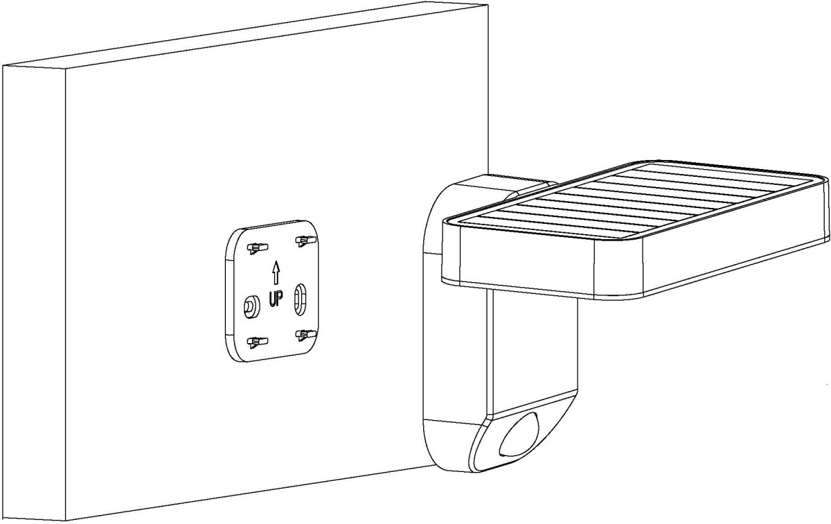 Eglo - Pastion - Udendørs Solcelle Væglampe Med Sensor - Sort