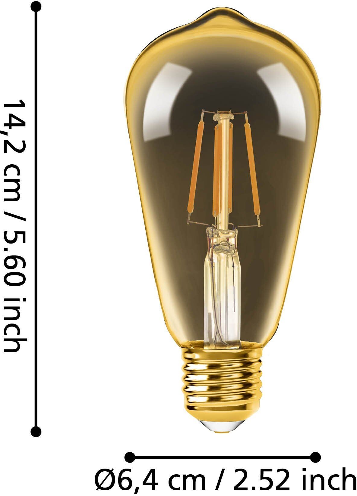 Eglo - E27 Pærer Med Fjernbetjening - Led - St64 Amber - Varm Hvid -