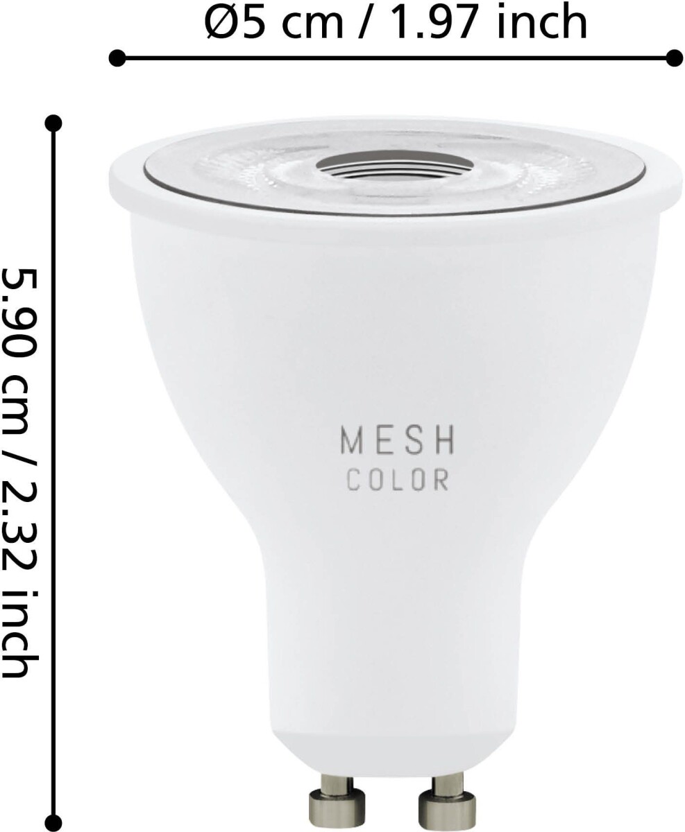 Eglo - Gu10 Pærer Med Fjernbetjening - Rgb Tw Zigbee Bt - 3 Stk