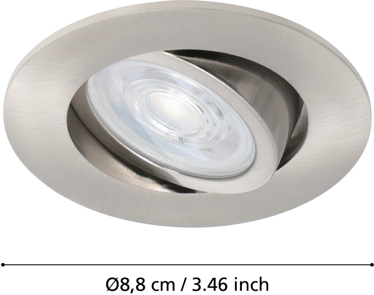 Eglo - Saliceto-Z - Indbygningsspot - Børstet Stål - Ø 8 8 Cm - Rgb Tw