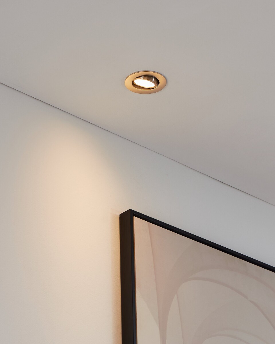 Eglo - Saliceto-Z - Indbygningsspot - Børstet Stål - Ø 8 8 Cm - Rgb Tw