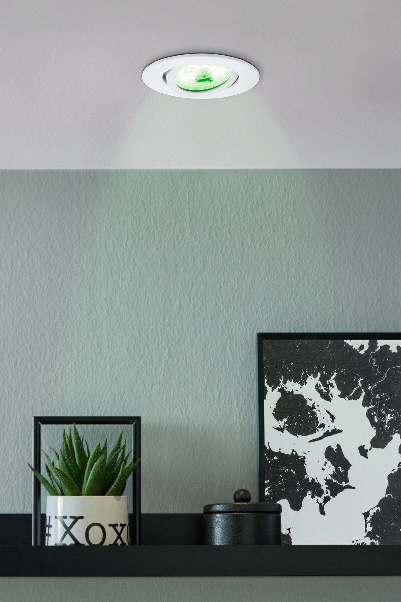 Eglo - Saliceto-Z - Indbygningsspot - Hvid - Ø 8 8 Rgb Tw Zigbee Bt