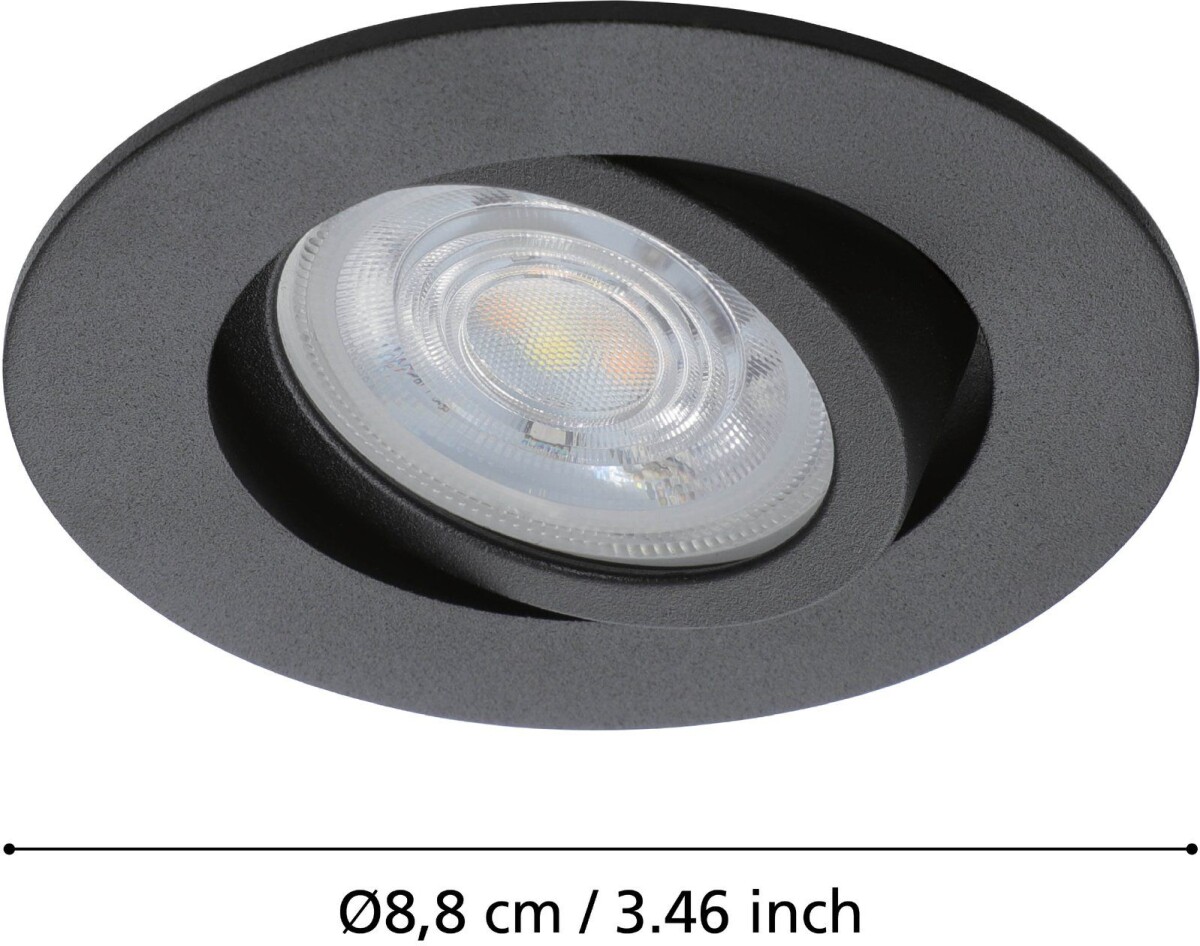 Eglo - Saliceto-Z - Indbygningsspot - Sort - Ø 8 8 Cm - Rgb Tw Zigbee Bt