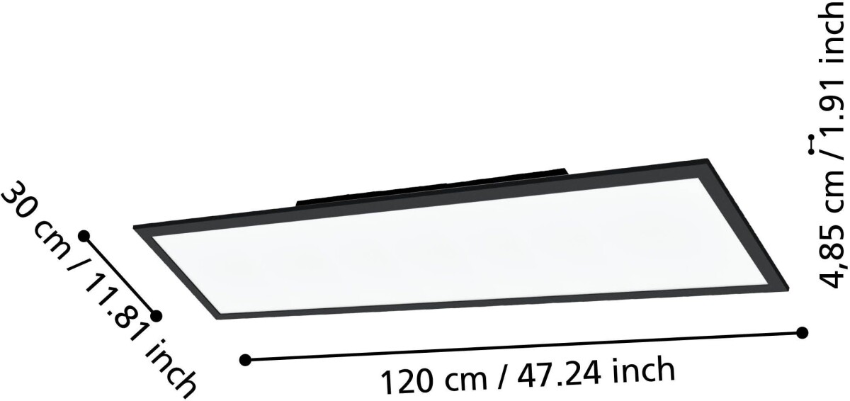 Eglo - Salobrena-Z - Led Panel - Sort - 120X30 Cm - Tw Zigbee Bt