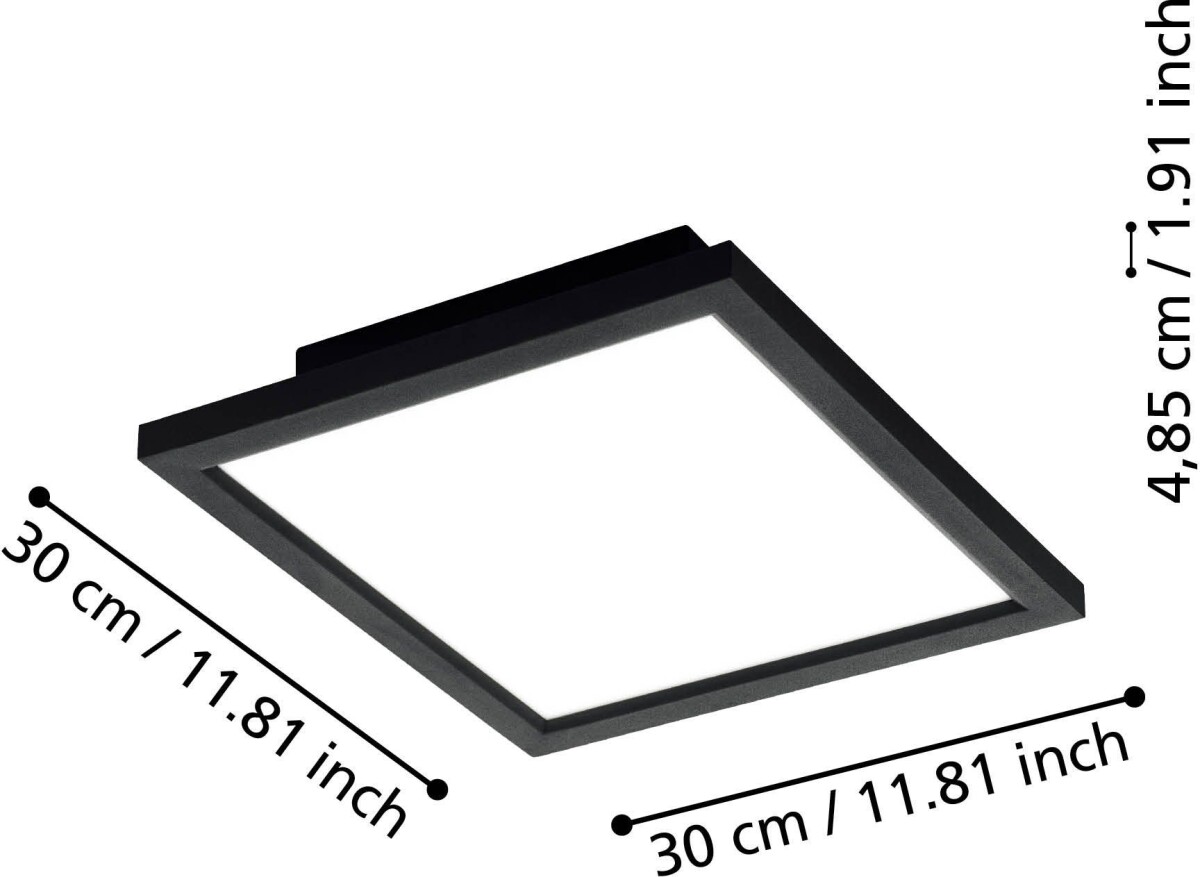 Eglo - Salobrena-Z - Led Panel - Sort - 30X30 Cm - Tw Zigbee Bt