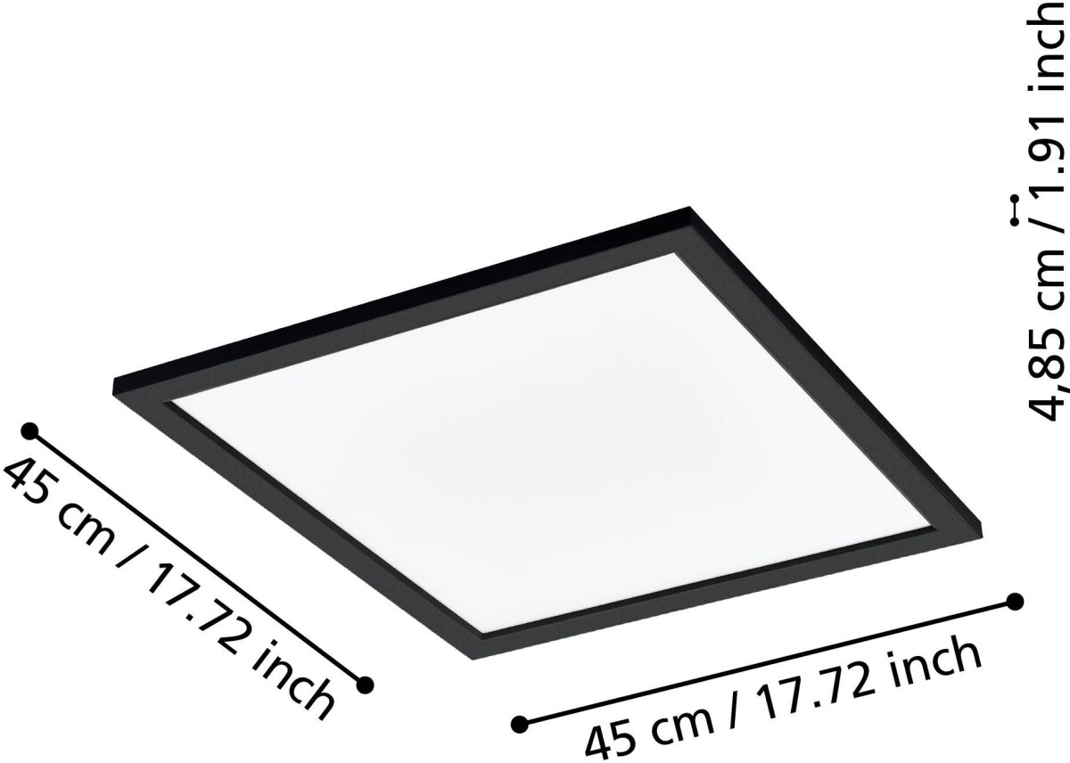 Eglo - Salobrena-Z - Led Panel - Sort - 45X45 Cm - Tw Zigbee Bt