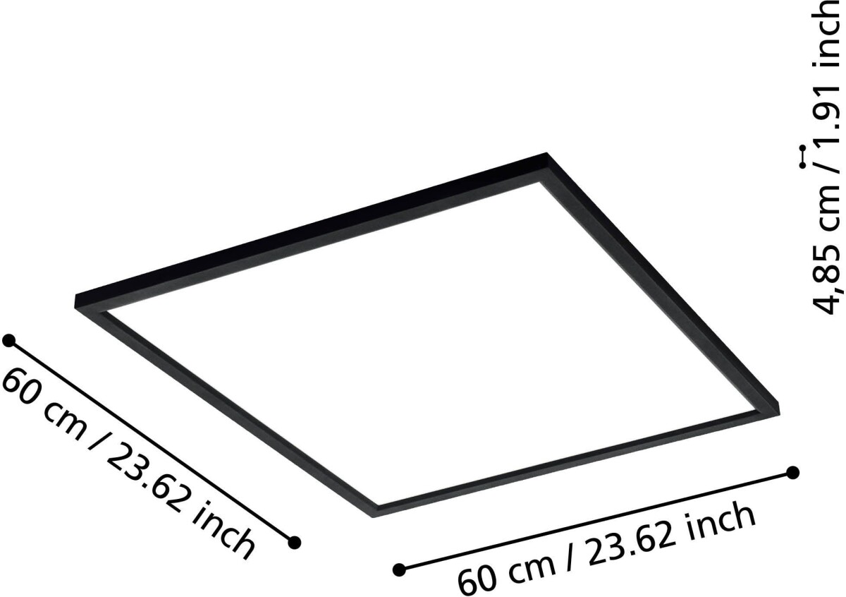Eglo - Salobrena-Z - Led Panel - Sort - 59 5X59 5 Cm - Tw Zigbee
