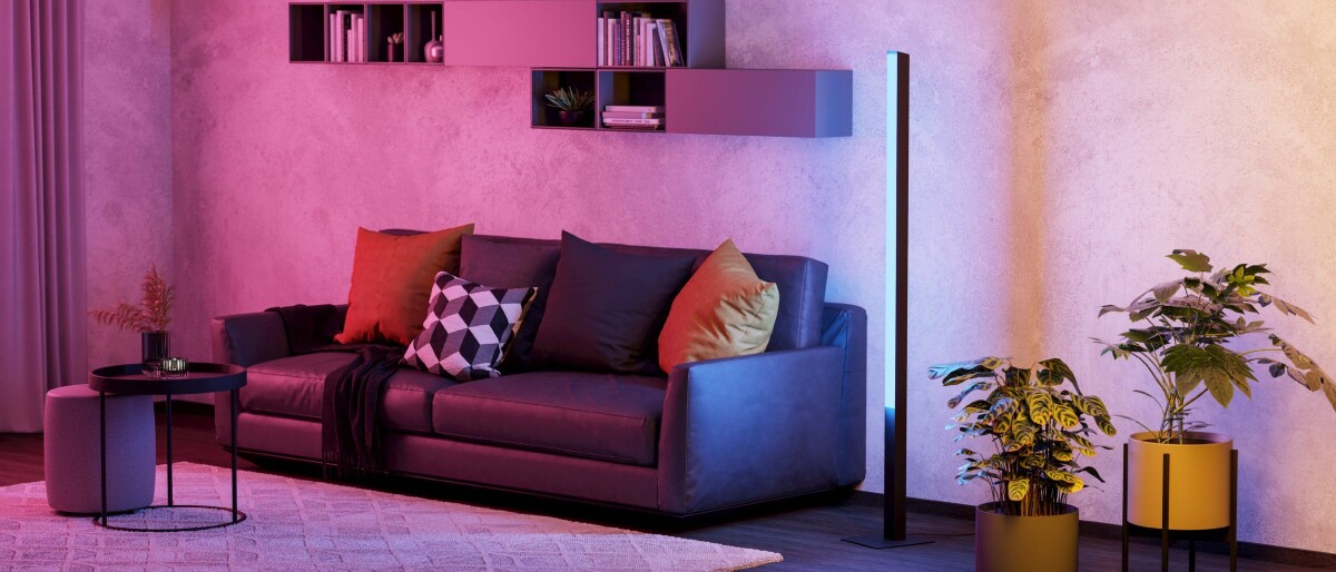 Eglo - Simolaris-Z - Gulvlampe - Sort - H 161 5 Cm - Rgb Tw Zigbee Bt