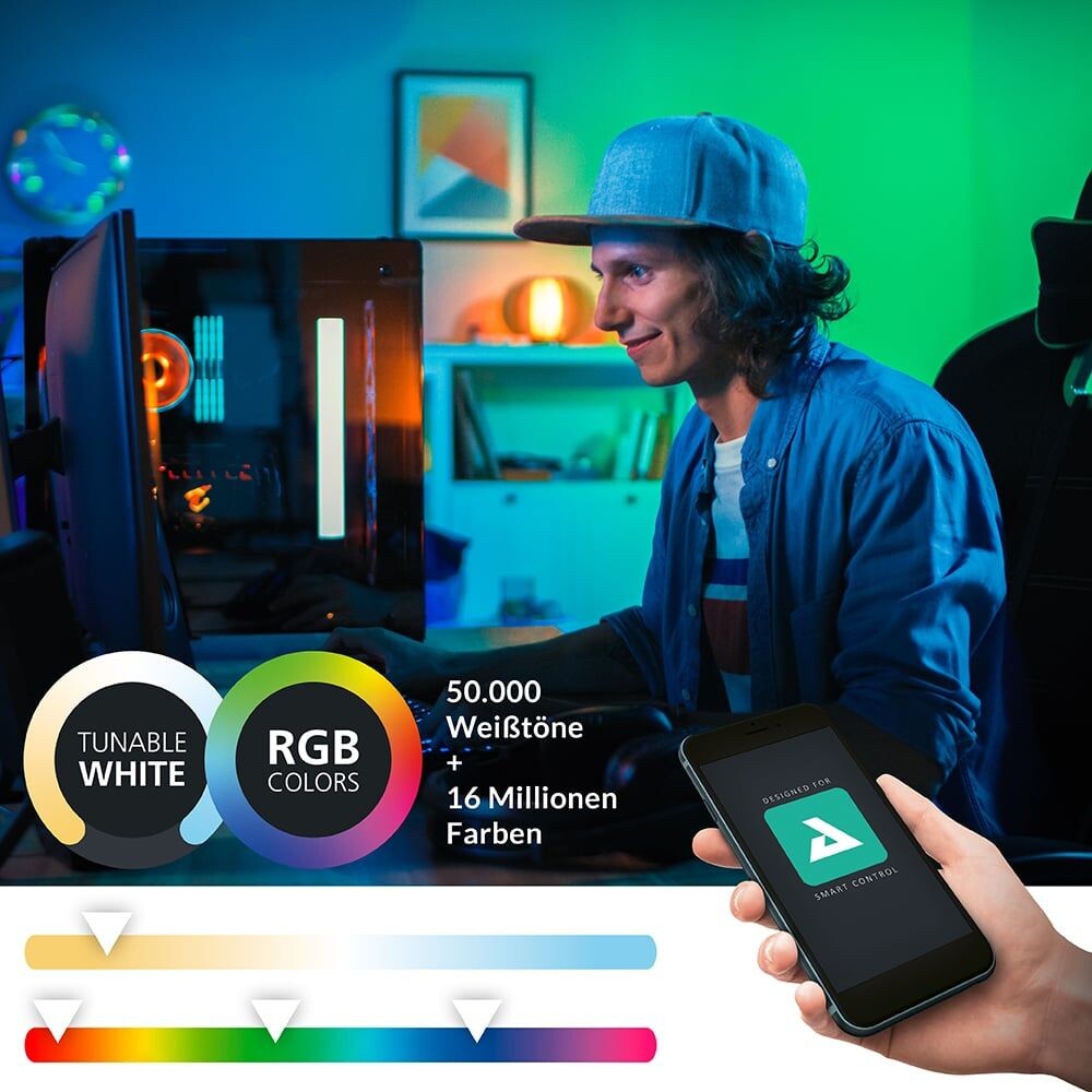 Eglo - Tabiano-Z - Spejllampe - Krom - L 60 5 Cm - Rgb Tw Zigbee Bt