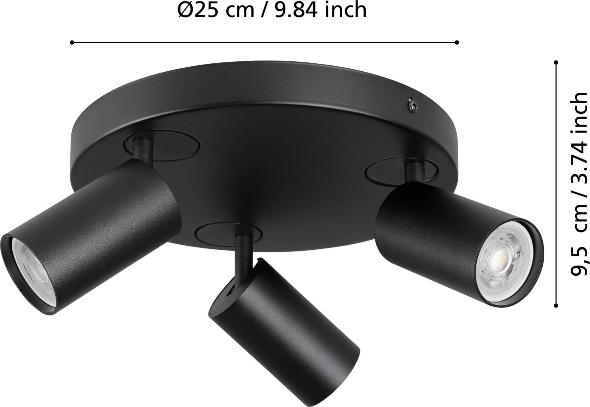 Eglo - Telimbela-Z - Led Spotlampe - Sort - Rgb Tw Zigbee Bt