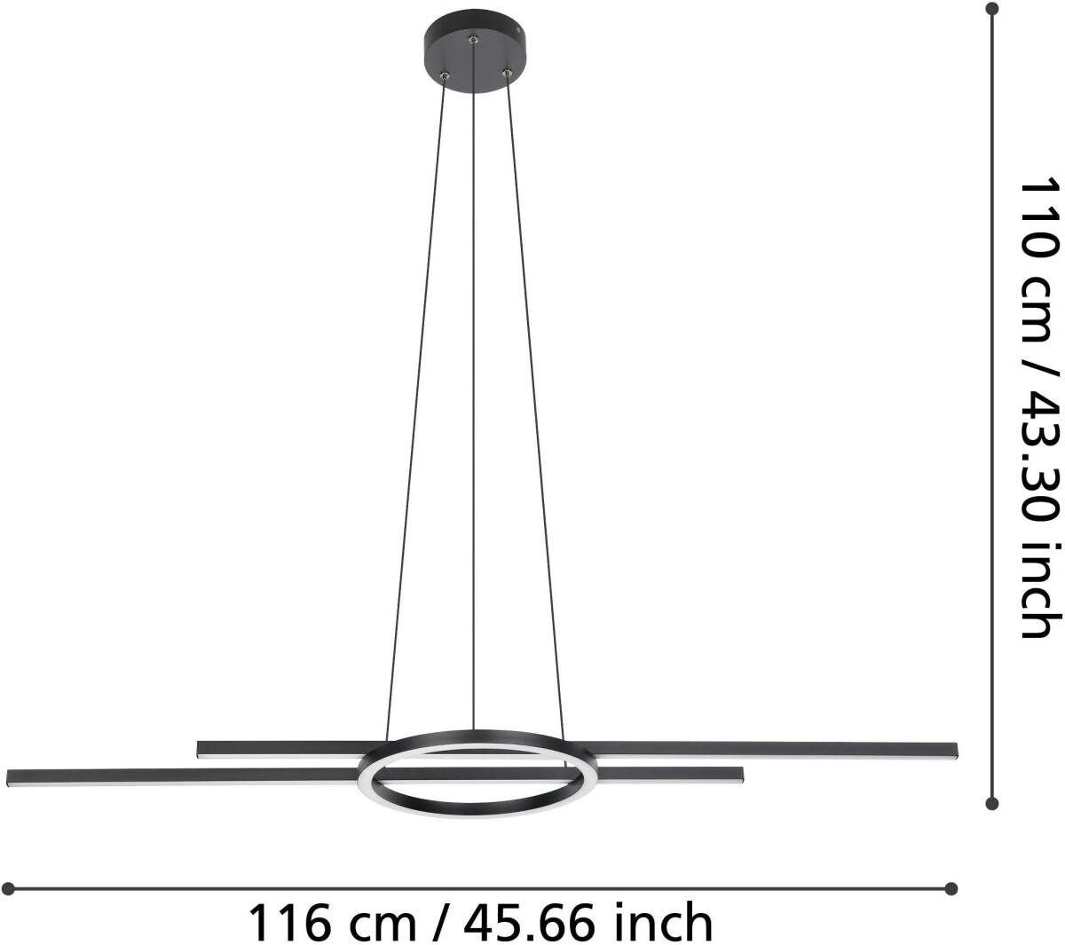 Eglo - Zillerio-Z - Langbordspendel Lampe - Sort - Tw Zigbee Bt