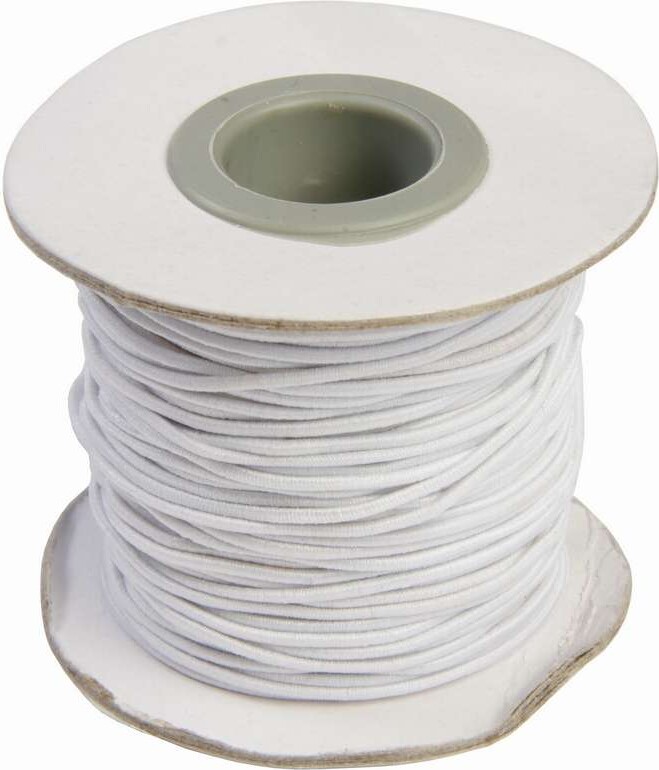 Elastiksnor - Tykkelse 1 2 Mm - 25 M - Hvid