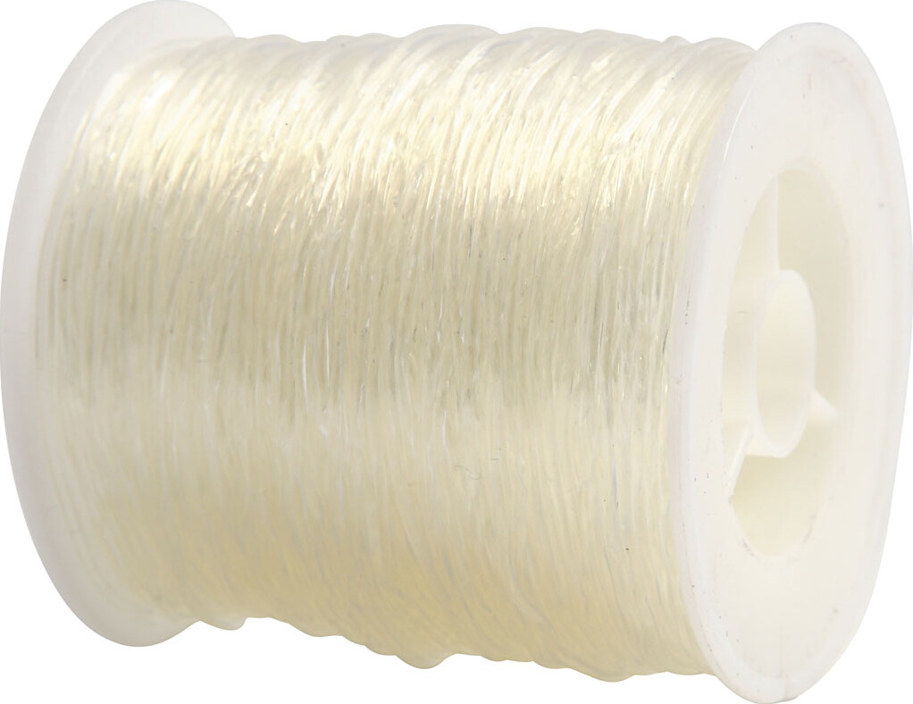 Elastiksnor - 1 Mm - Transparent - 50 M
