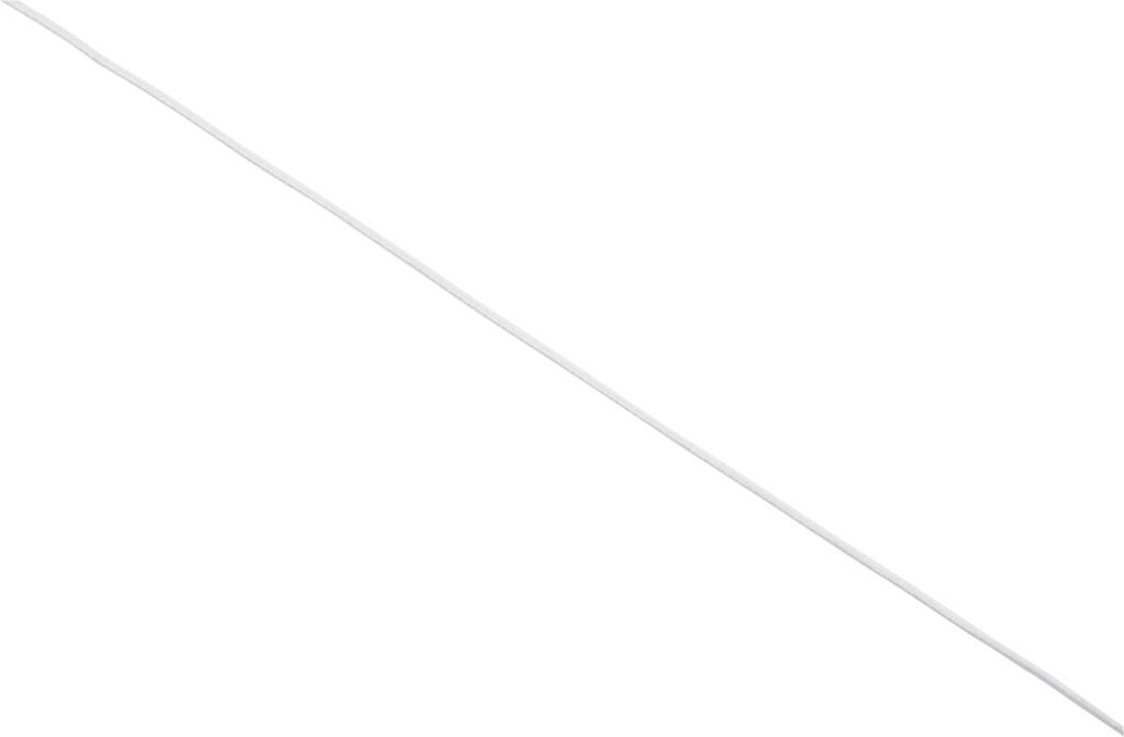 Elastiksnor - Tykkelse 1 Mm - Hvid - 25 M
