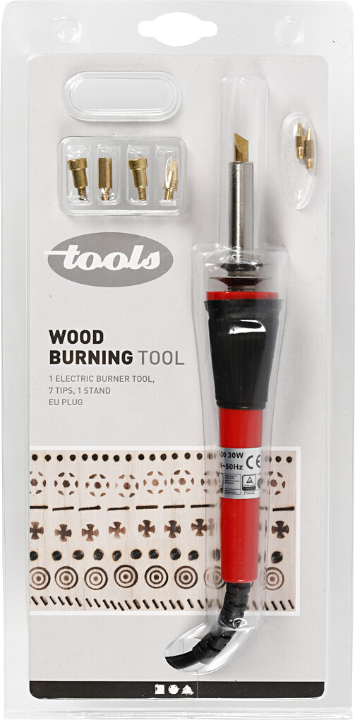 Elbrænder - Str 19X3 Cm - Stik Eu - Sort - Rød - 1 Stk