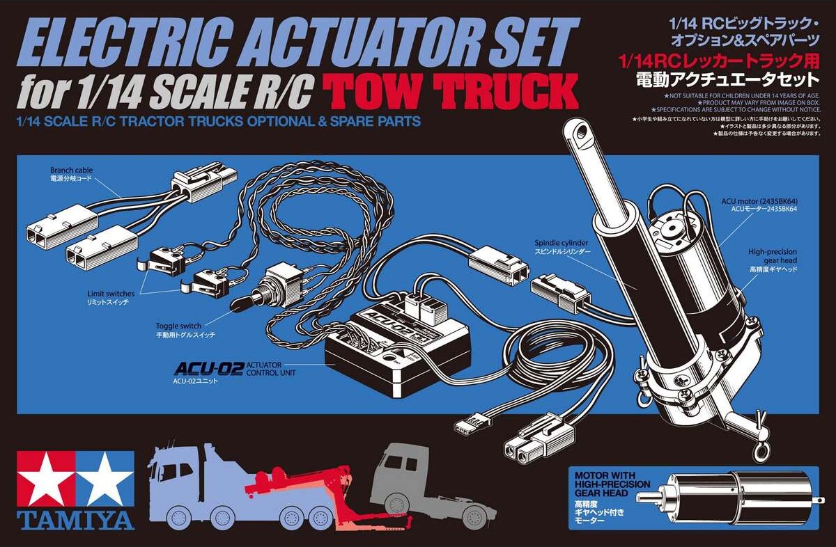 Tamiya - Electric Actuator Set Til Volvo Fh16 Tow Truck - 1 14 - 56553