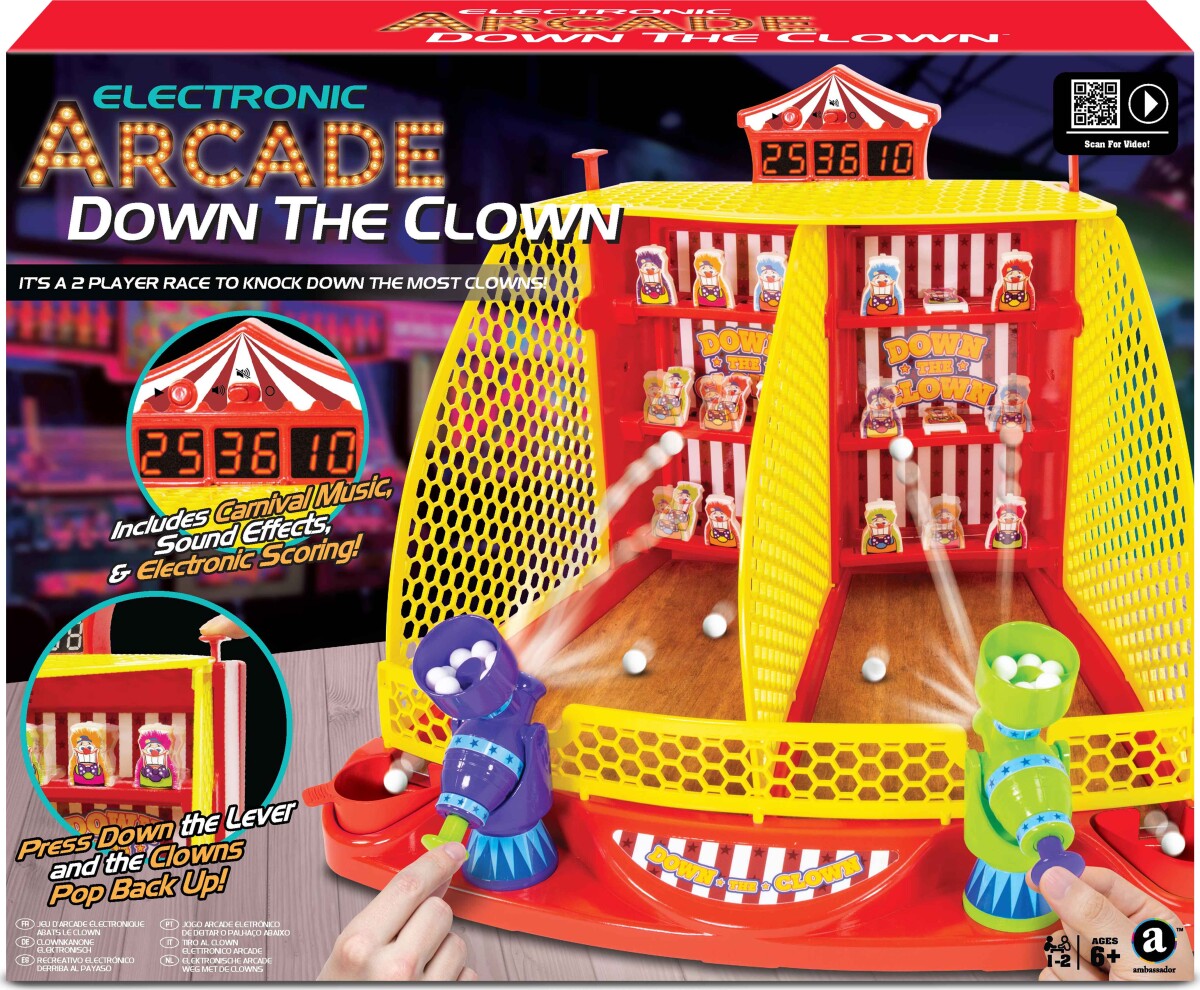 Tivolispil - Skyd Klovnen Ned - Elektronisk Spil