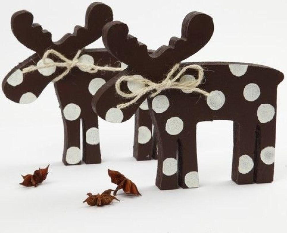 Elg Træfigur - Mal Selv - 15X14 Cm - Tykkelse 16 Mm - 1 Stk