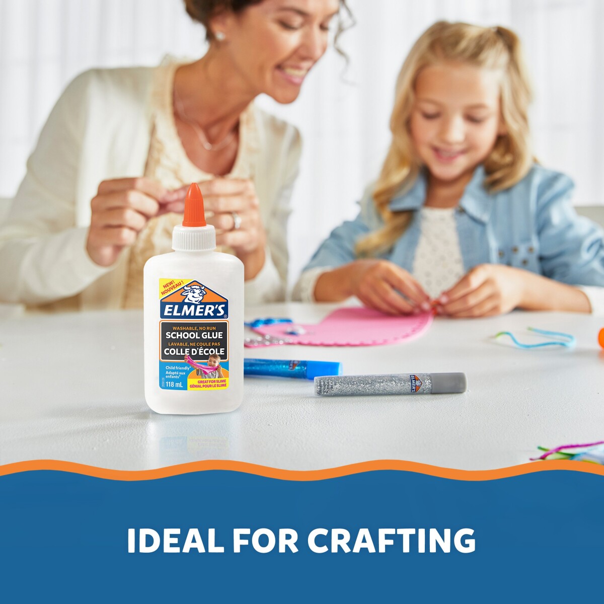 Elmer's E425 Gomma Cemento Trasparente 118 Ml - Adesivo Per Craft, Foto E Arte, Senza Acidi, Asciugatura Piatta