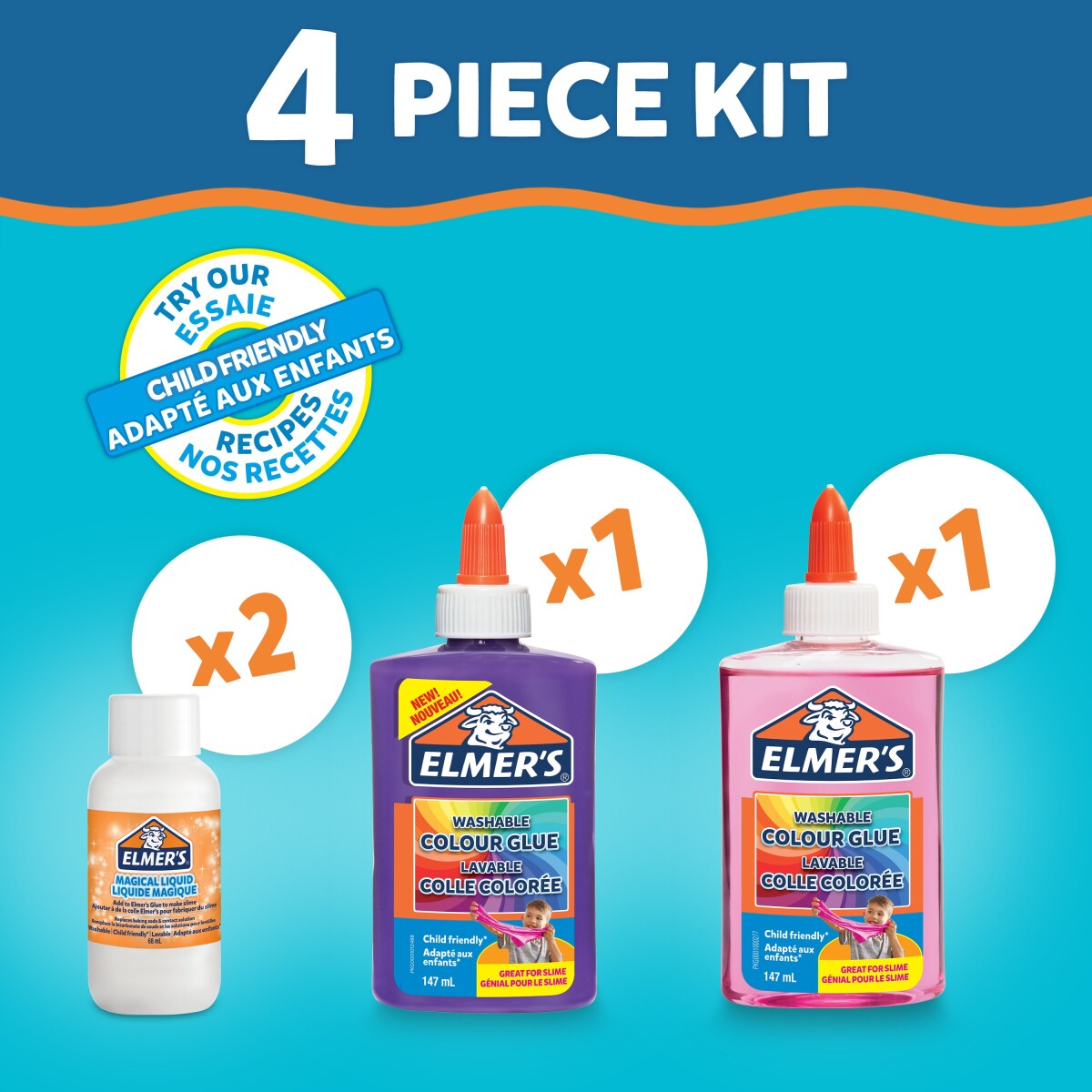 Elmer S - Colour Slime Kit - Slim Sæt