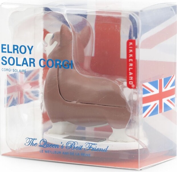 Corgi Hund Solcelle Figur - Kikkerland - 7 Cm