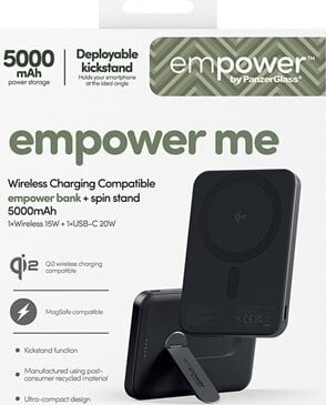 Empower By Panzerglass - Magsafe Powerbank - 5000 Mah - Sort