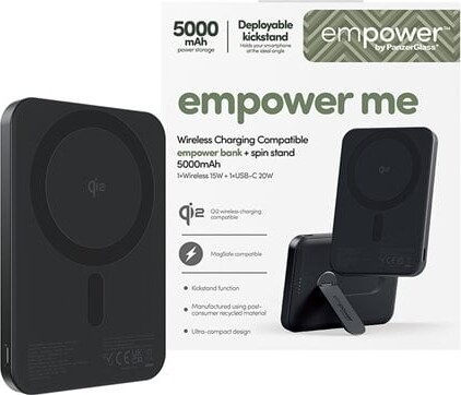 Empower By Panzerglass - Magsafe Powerbank - 5000 Mah - Sort