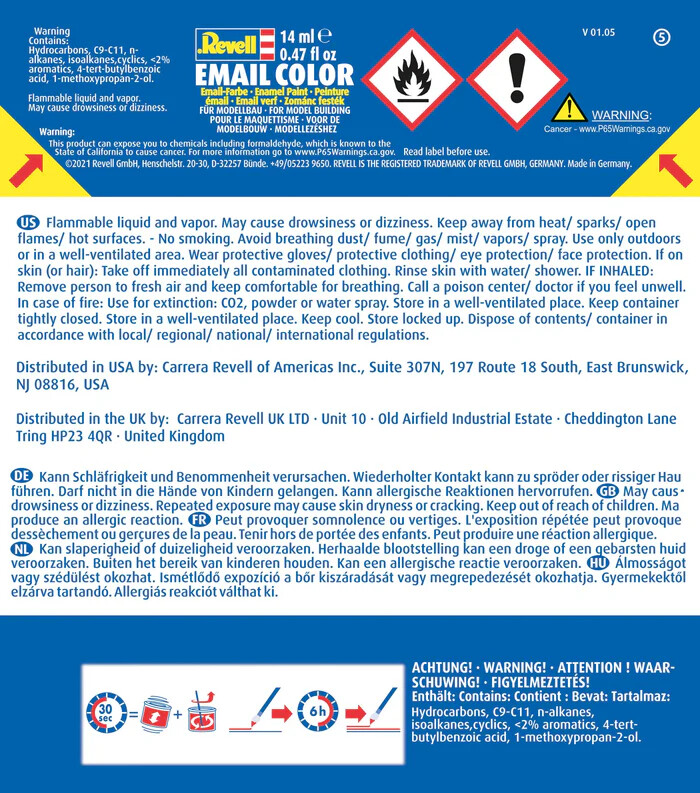 Emalje Maling Til Hobby - Revell - Luminous Yellow Silk 14 Ml