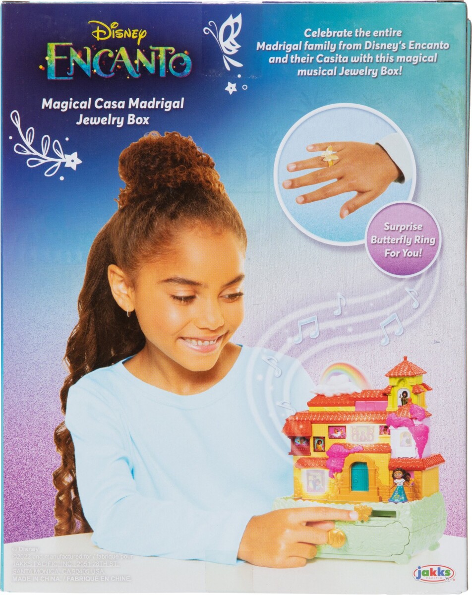 Encanto - Smykkeskrin Med Musik Og Lys - Inkl Sommerfugle Ring