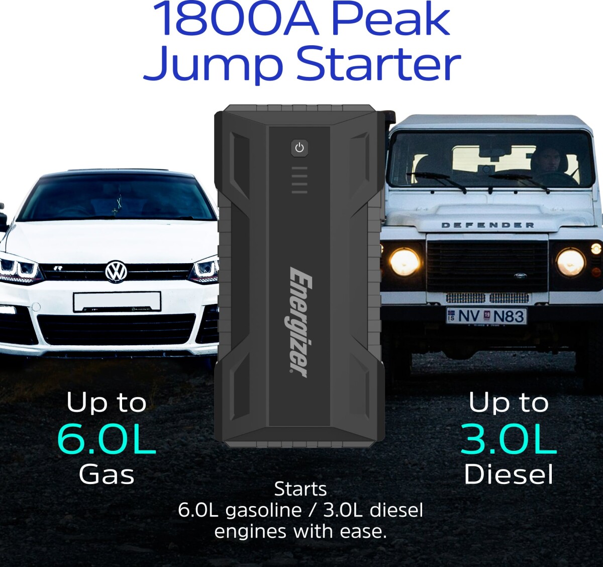 Energizer - 3-I-1 Starthjælp - 8000 Mah