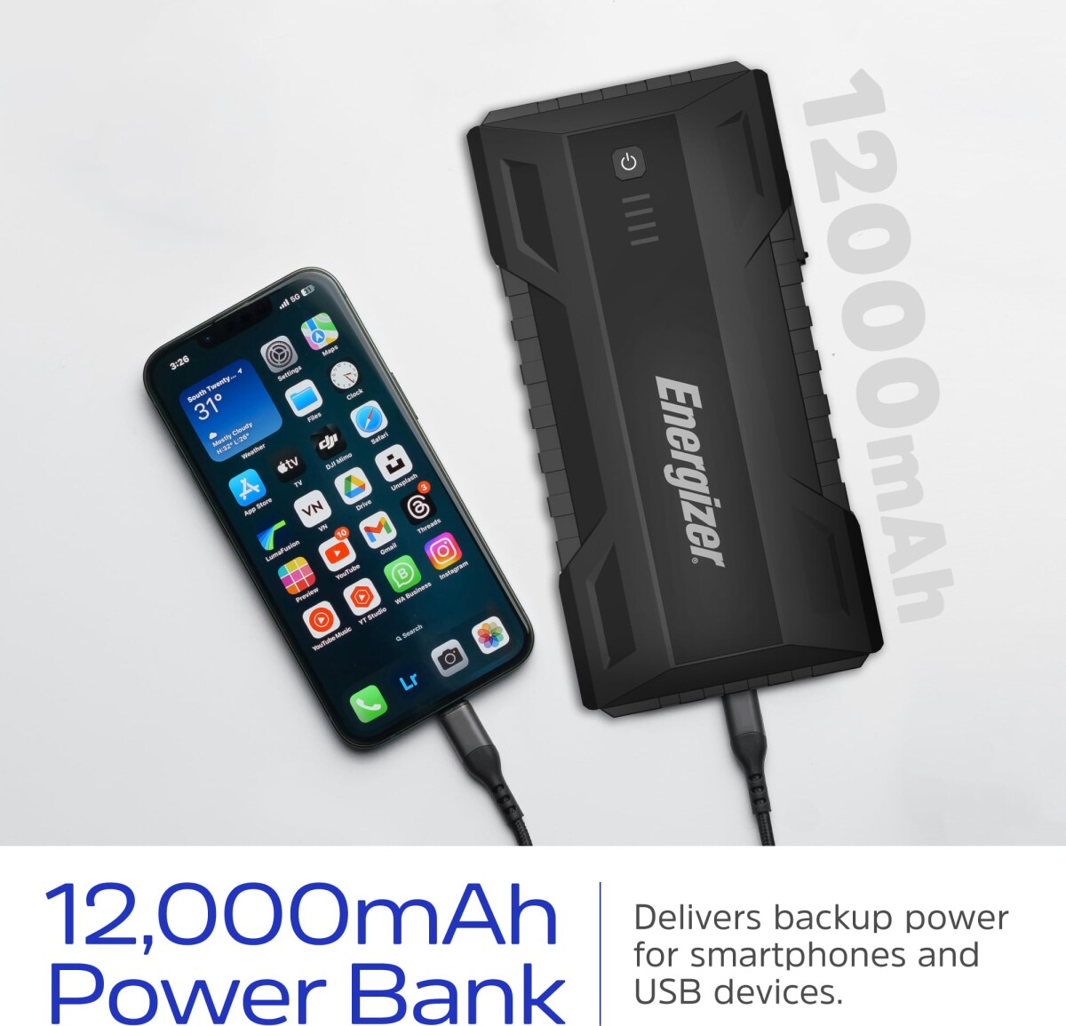 Energizer - 3-I-1 Starthjælp - 8000 Mah